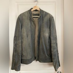Rogue Men's Distressed Leather "Moto" Style Jacket